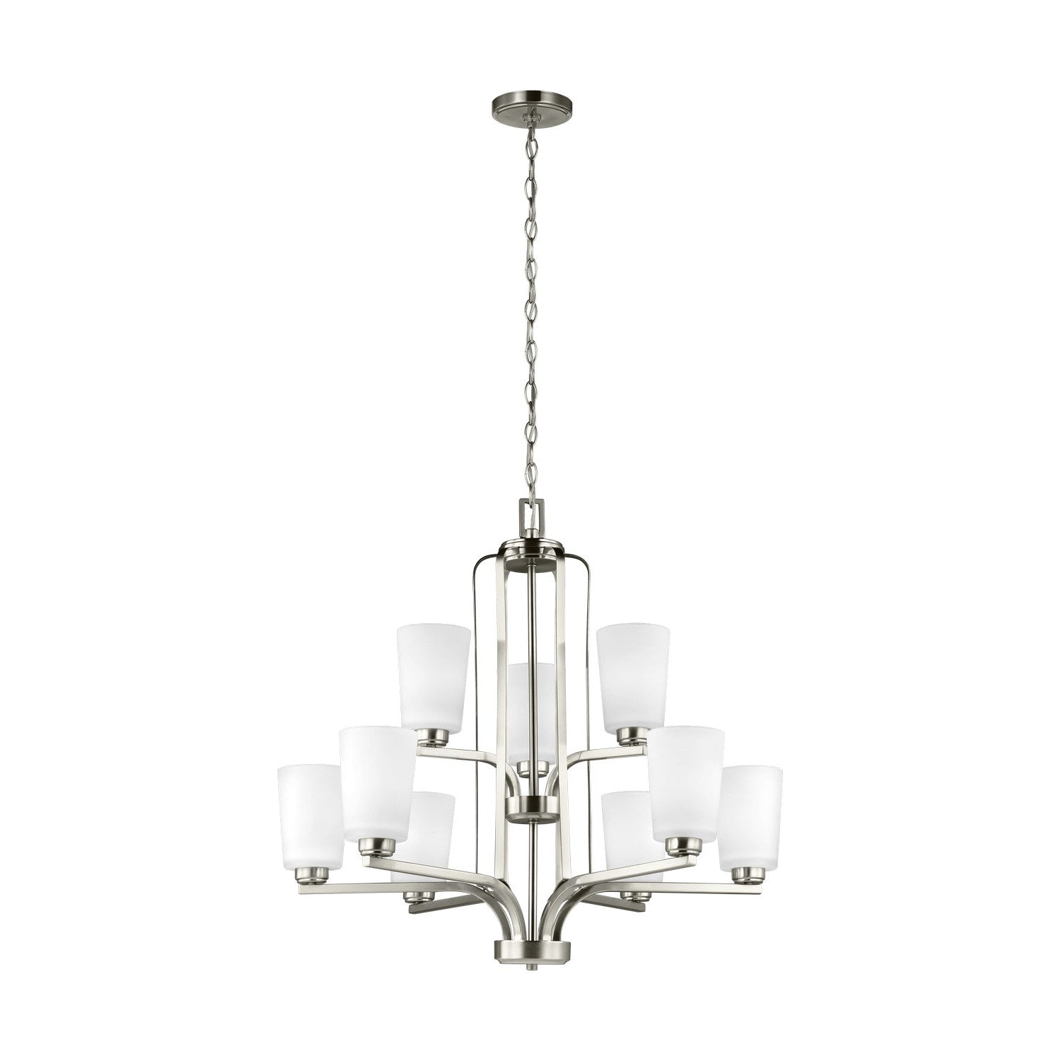 Generation Lighting - 3128909EN3-962 - Nine Light Chandelier - Franport - Brushed Nickel
