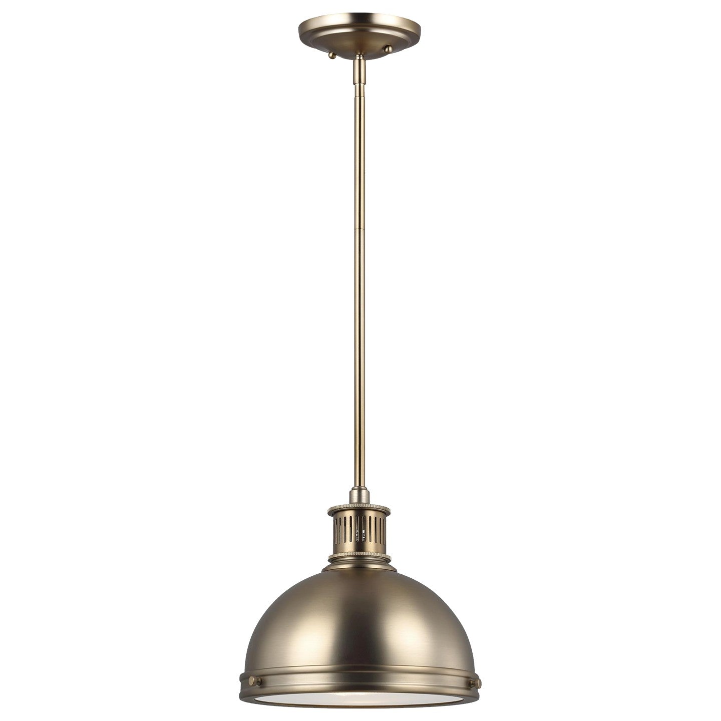 Generation Lighting - 65085-848 - One Light Pendant - Pratt Street Metal - Satin Brass