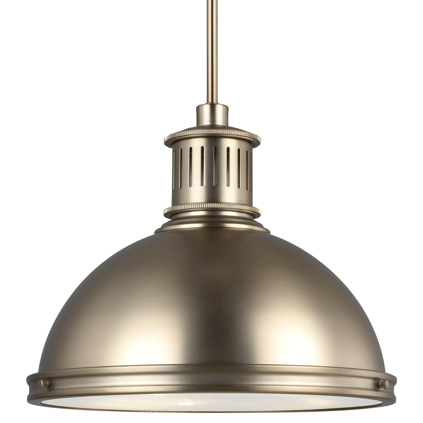 Generation Lighting - 65087-848 - Three Light Pendant - Pratt Street Metal - Satin Brass