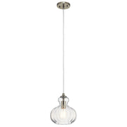 Kichler - 43956NI - One Light Mini Pendant - Riviera - Brushed Nickel