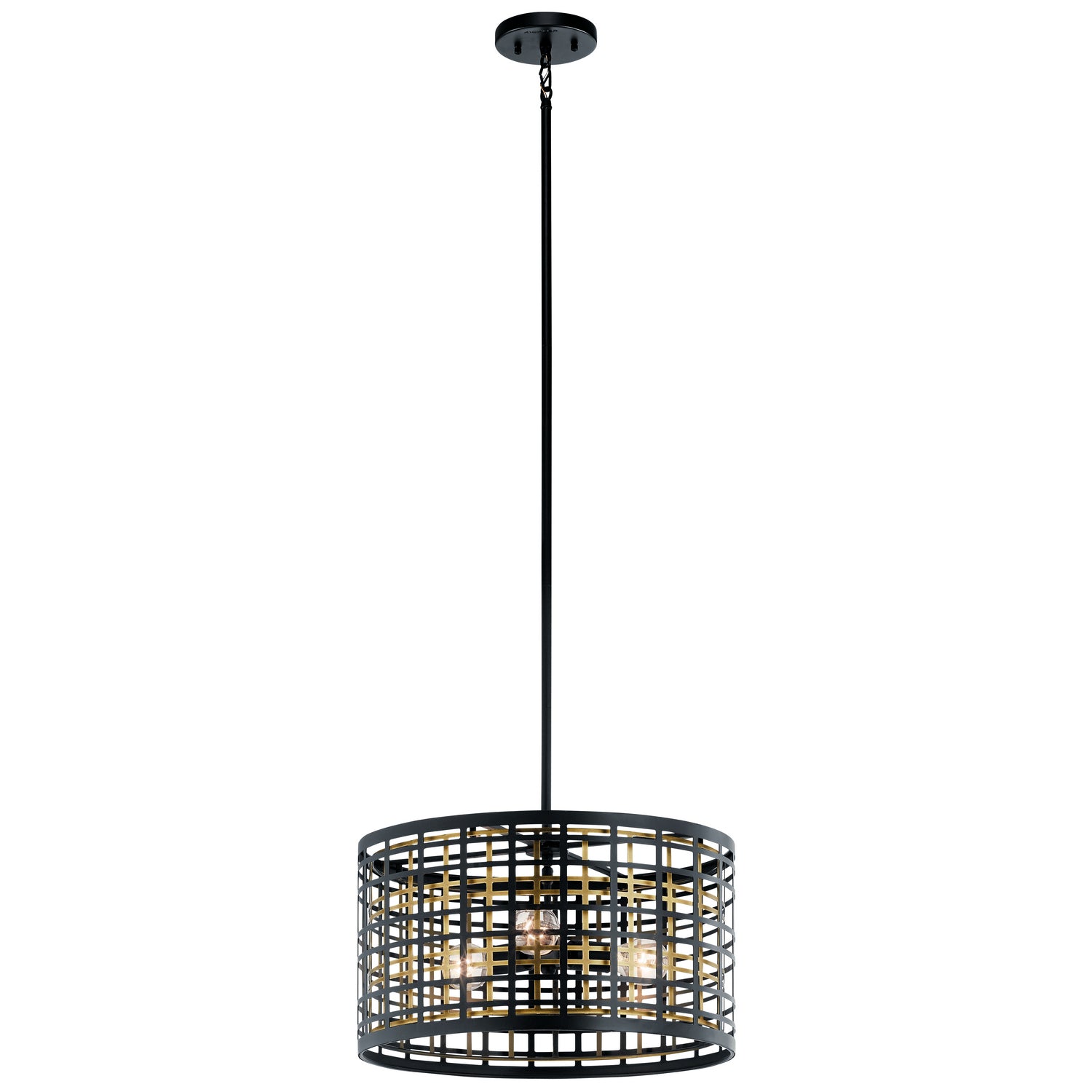 Kichler - 44075BK - Three Light Pendant/Semi Flush - Aldergate - Black
