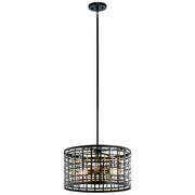 Kichler - 44075BK - Three Light Pendant/Semi Flush - Aldergate - Black