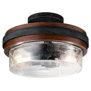 Kichler - 44100AUB - Two Light Semi Flush Mount - Grand Bank - Auburn Stained