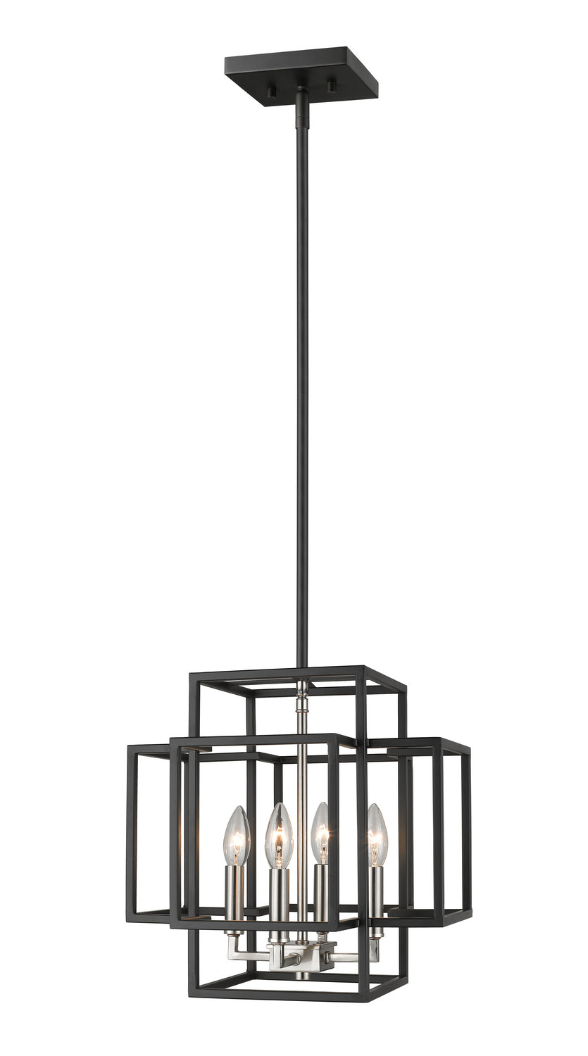 Z-Lite - 454-14BK-BN - Four Light Pendant - Titania - Black + Brushed Nickel