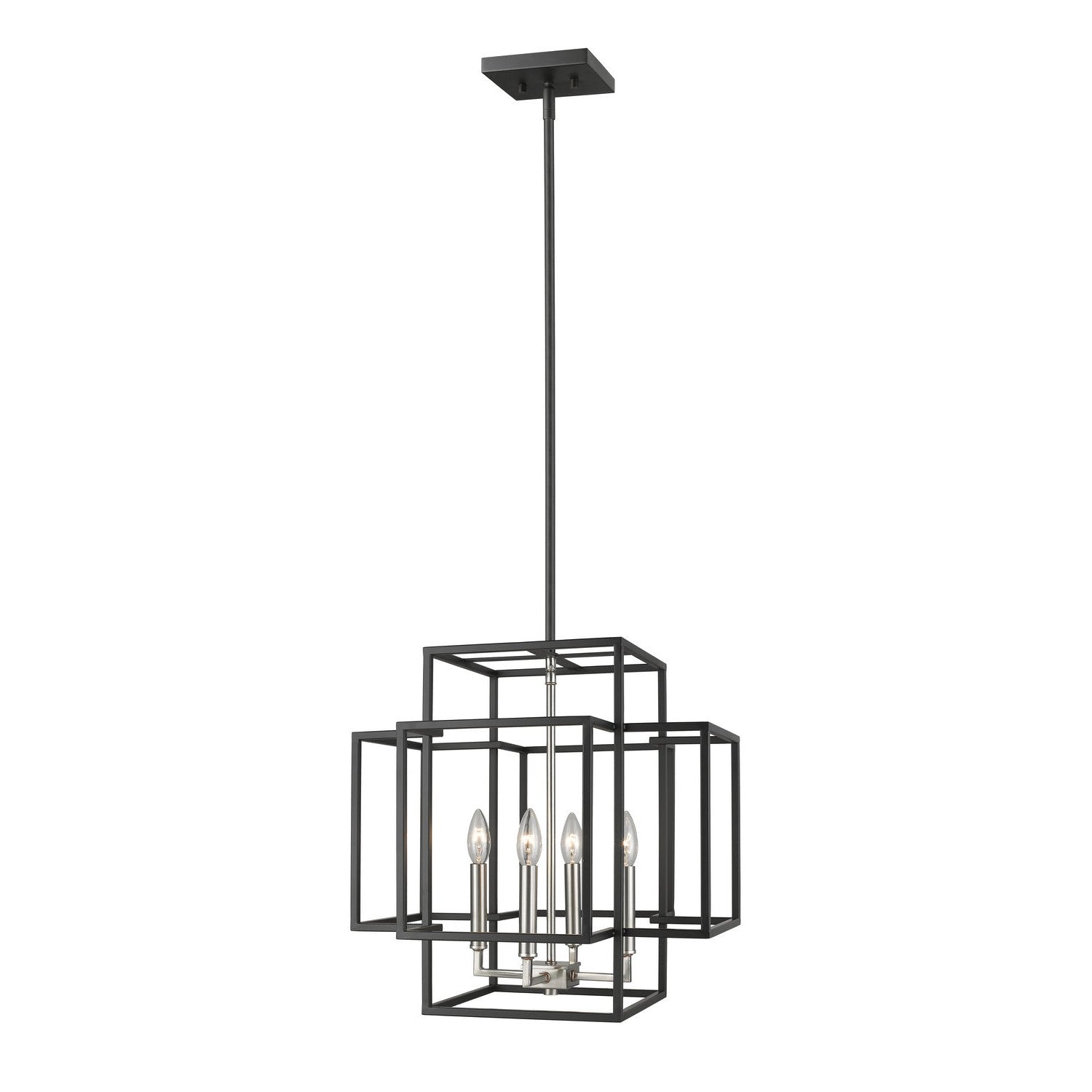 Z-Lite - 454-18BK-BN - Four Light Chandelier - Titania - Black + Brushed Nickel