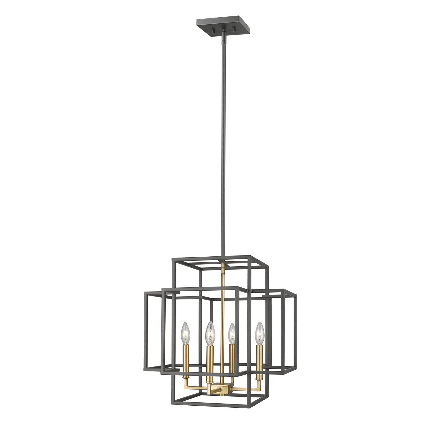 Z-Lite - 454-18BRZ-OBR - Four Light Chandelier - Titania - Bronze + Olde Brass