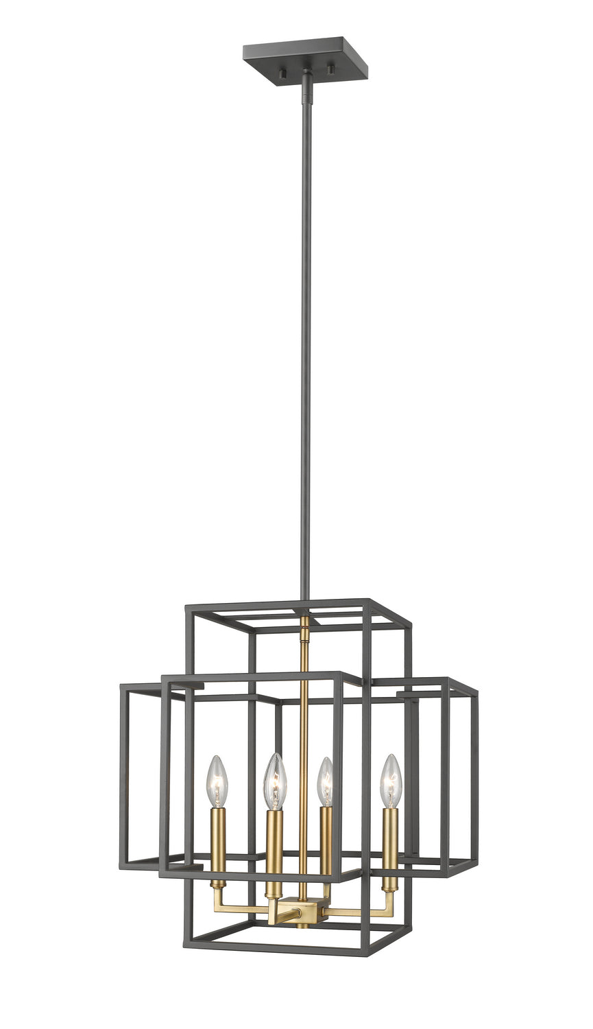 Z-Lite - 454-18BRZ-OBR - Four Light Chandelier - Titania - Bronze + Olde Brass