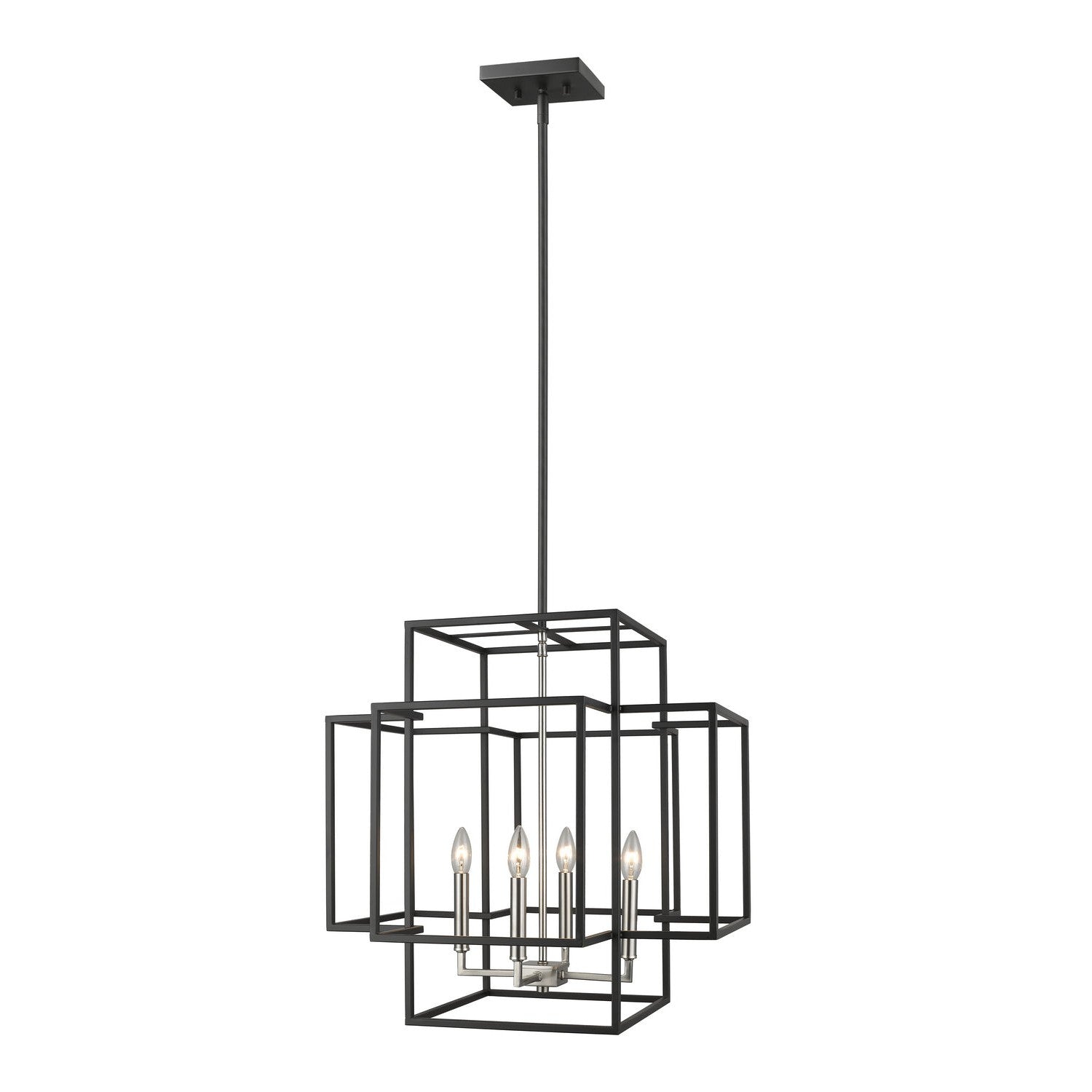 Z-Lite - 454-22BK-BN - Four Light Chandelier - Titania - Black + Brushed Nickel