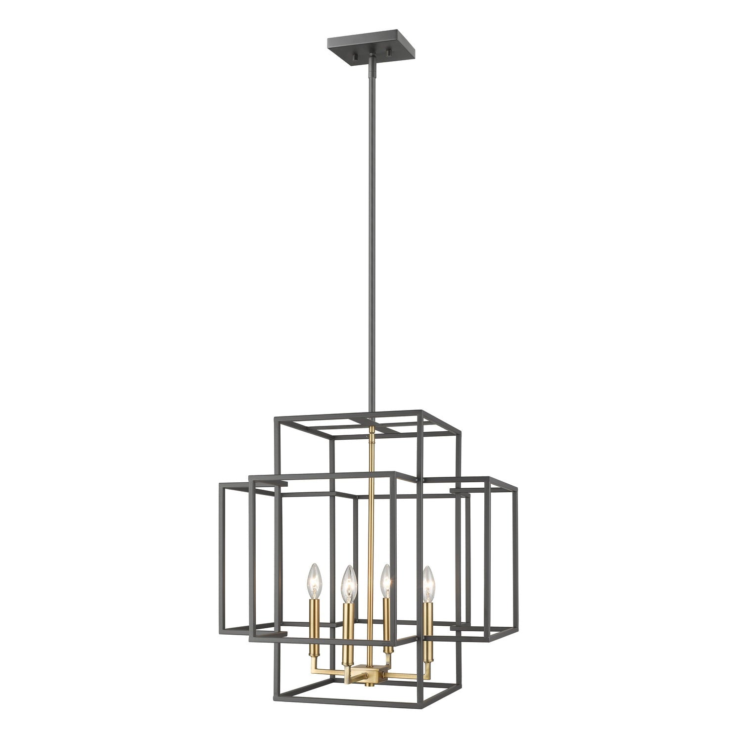 Z-Lite - 454-22BRZ-OBR - Four Light Chandelier - Titania - Bronze + Olde Brass