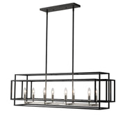 Z-Lite - 454-44L-BK-BN - Eight Light Linear Chandelier - Titania - Black + Brushed Nickel