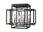 Z-Lite - 454F-BK-BN - Four Light Flush Mount - Titania - Black + Brushed Nickel