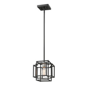 Z-Lite - 454MP-BK-BN - One Light Pendant - Titania - Black + Brushed Nickel