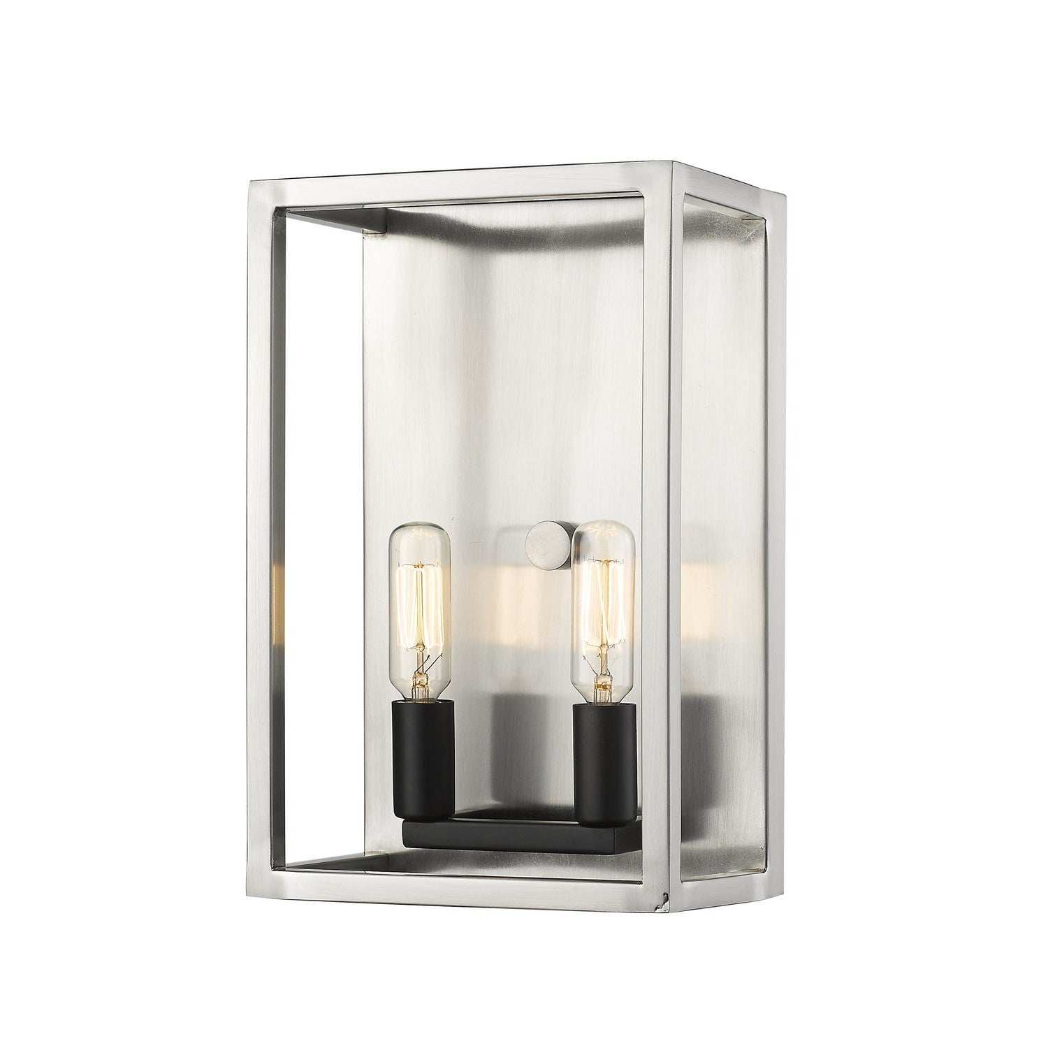 Z-Lite - 456-2S-BN-BK - Two Light Wall Sconce - Quadra - Brushed Nickel + Matte Black