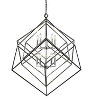 Z-Lite - 457-10CH-MB - Ten Light Chandelier - Euclid - Chrome + Matte Black