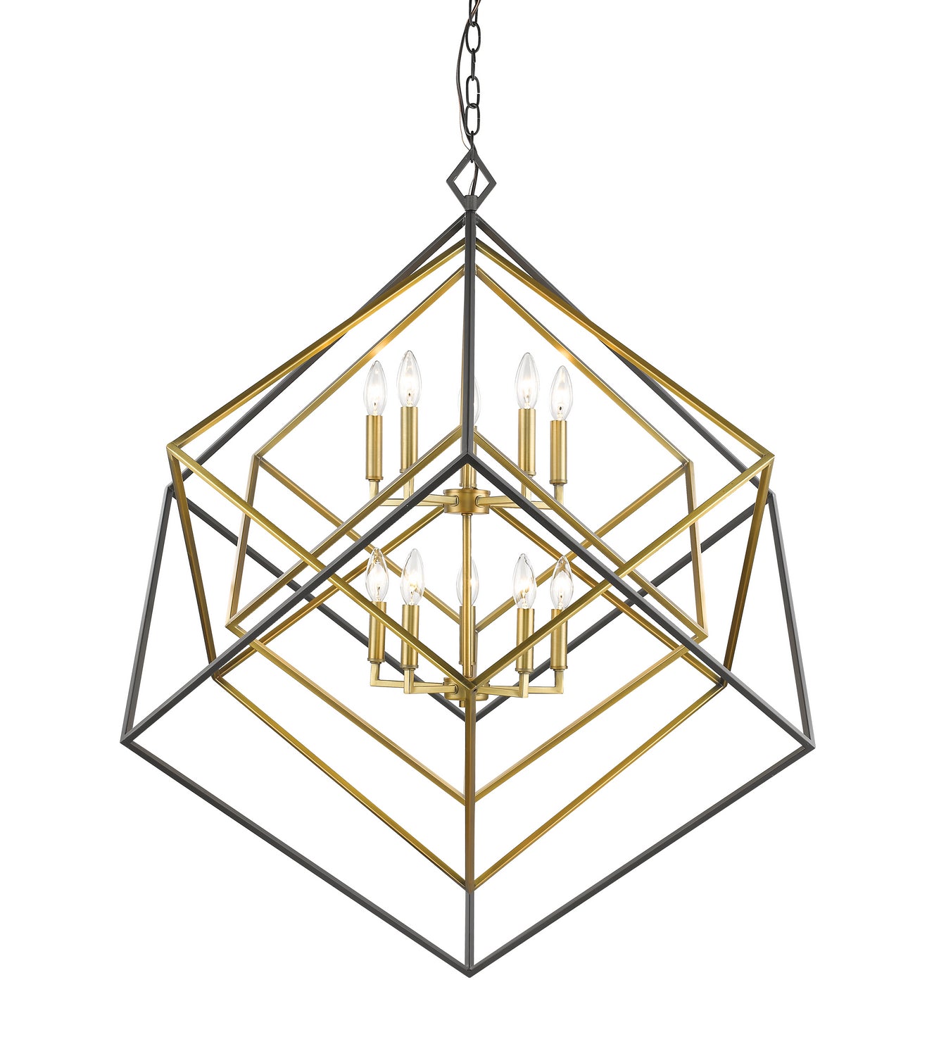 Z-Lite - 457-10OBR-BRZ - Ten Light Chandelier - Euclid - Olde Brass + Bronze