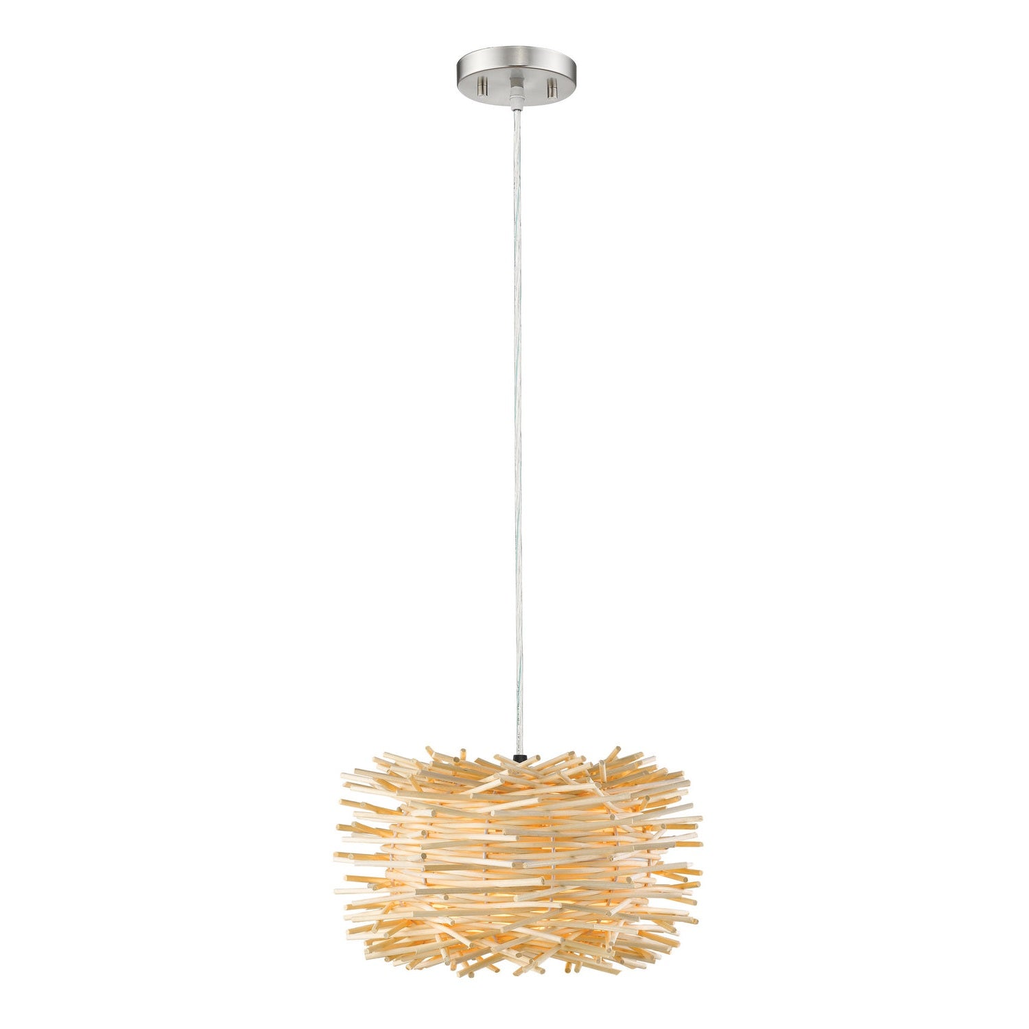 Z-Lite - 459-12NAT - One Light Pendant - Sora - Brushed Nickel