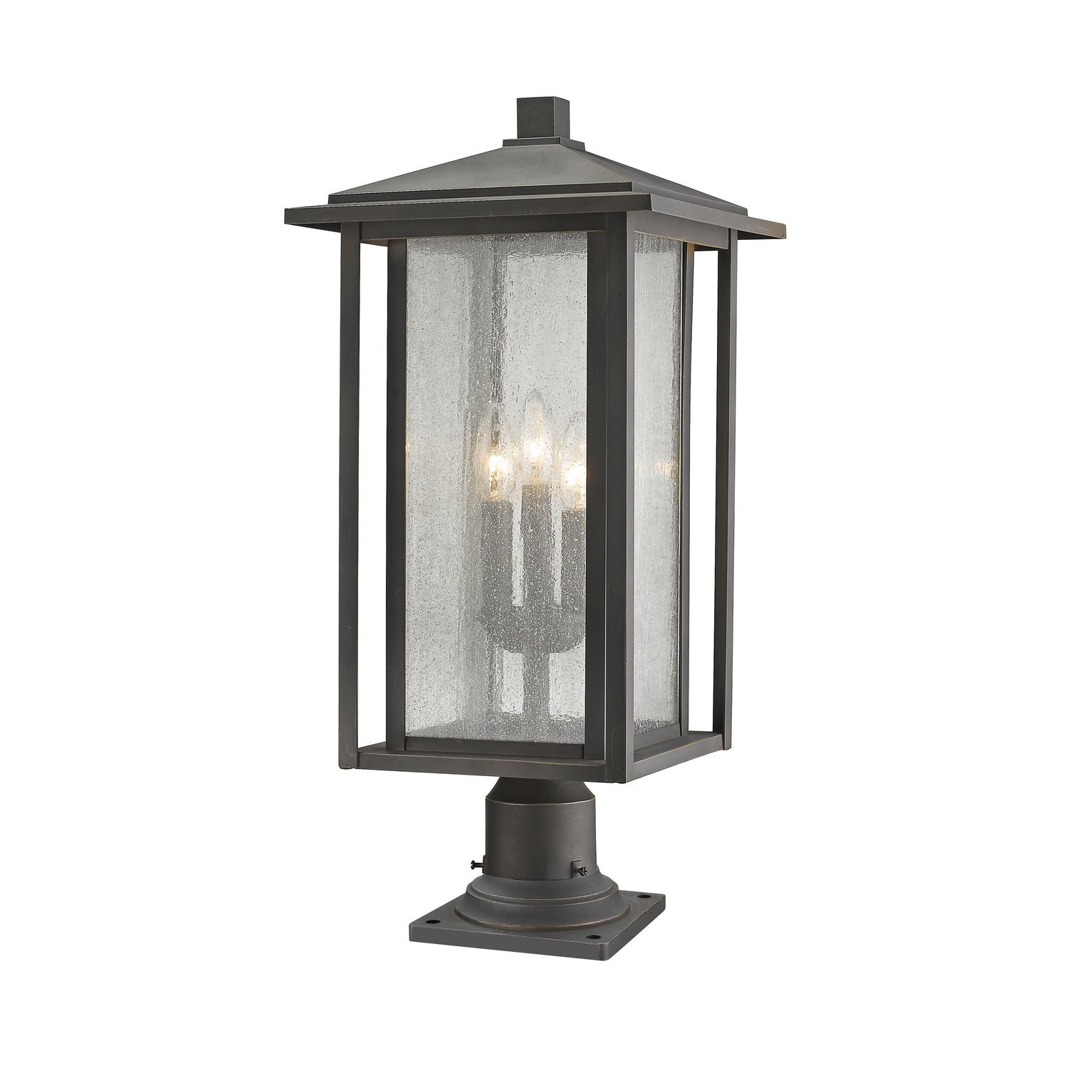 Z-Lite - 554PHXLR-533PM-ORB - Three Light Outdoor Pier Mounted Fixture - Aspen - Oil Rubbed Bronze