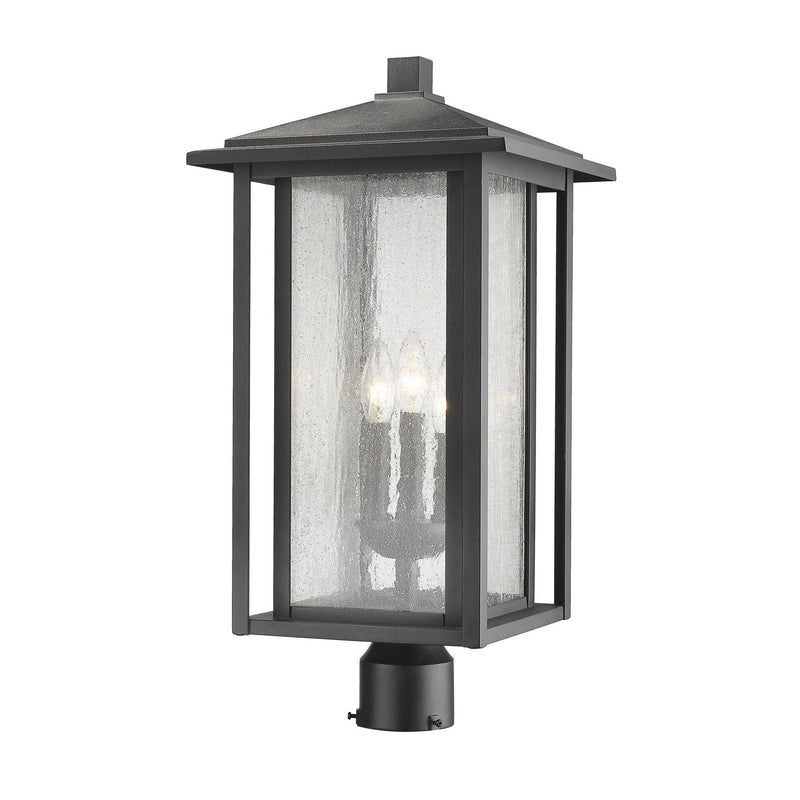 Z-Lite - 554PHXLR-BK - Three Light Outdoor Post Mount Fixture - Aspen - Black