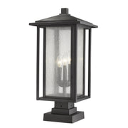 Z-Lite - 554PHXLS-SQPM-BK - Three Light Outdoor Pier Mounted Fixture - Aspen - Black