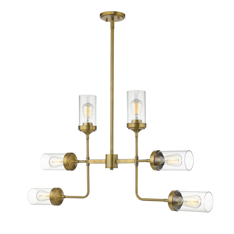 Z-Lite - 617-6FB - Six Light Chandelier - Calliope - Foundry Brass