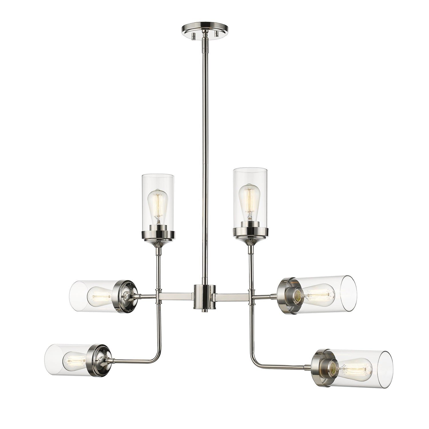 Z-Lite - 617-6PN - Six Light Chandelier - Calliope - Polished Nickel