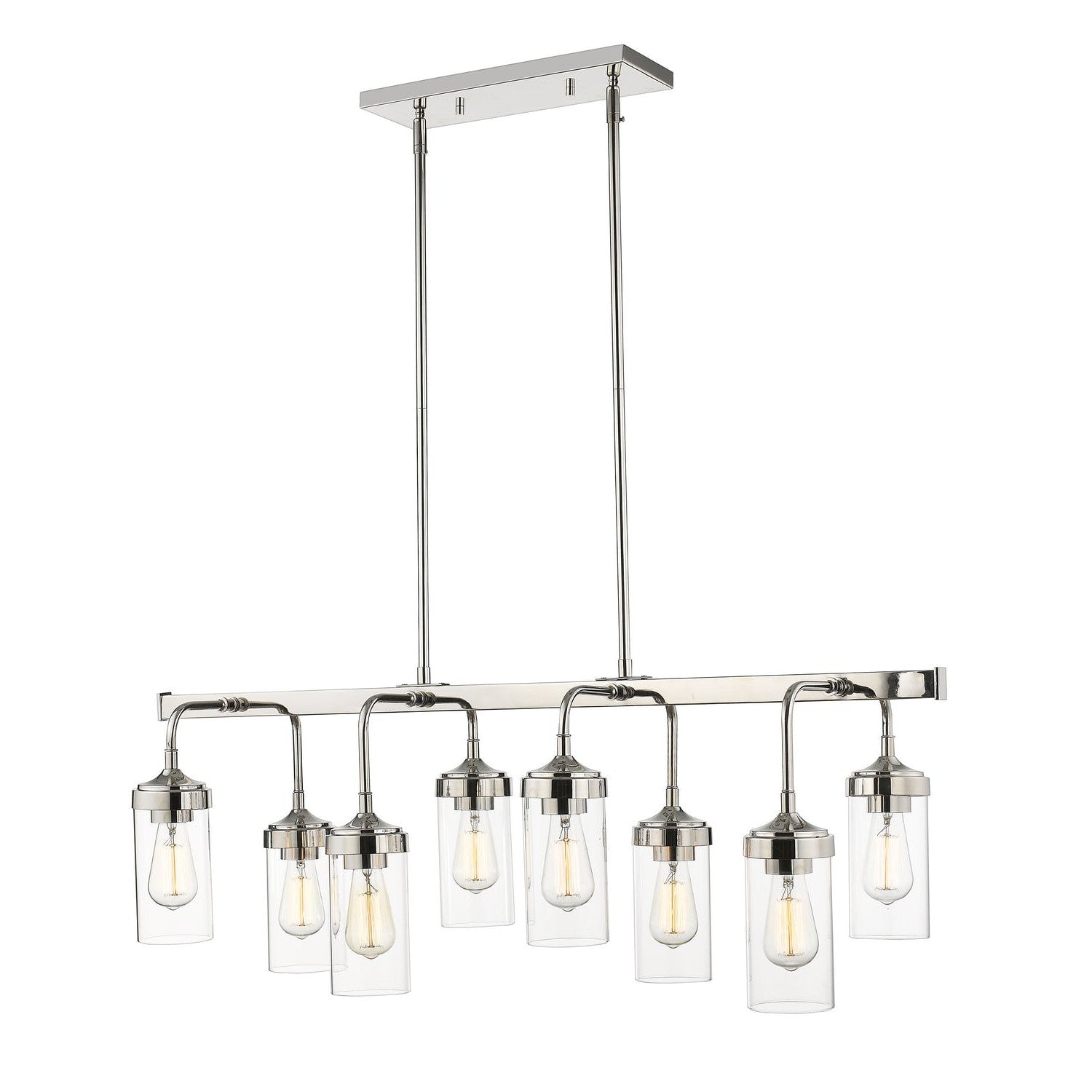 Z-Lite - 617-8L-PN - Eight Light Linear Chandelier - Calliope - Polished Nickel