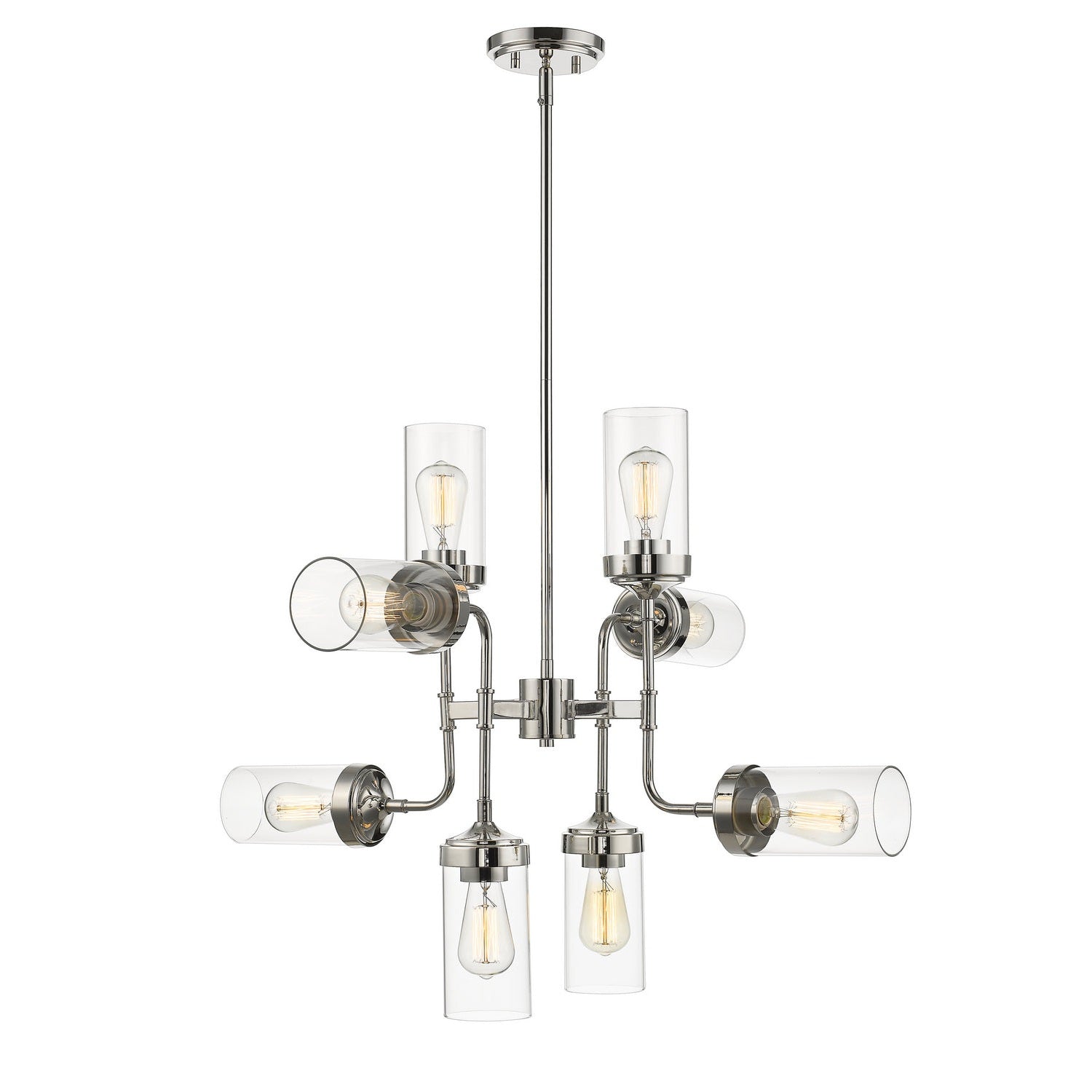 Z-Lite - 617-8PN - Eight Light Chandelier - Calliope - Polished Nickel