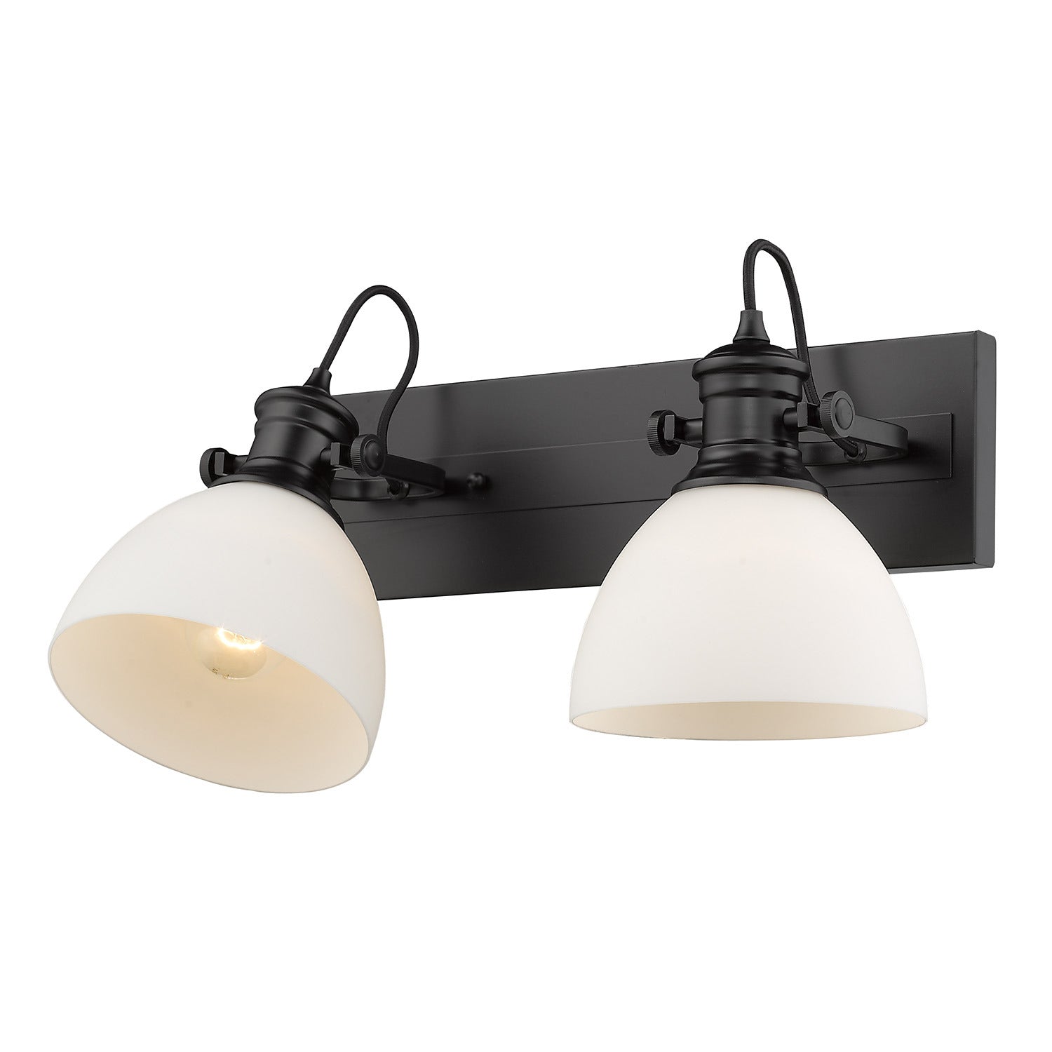 Golden - 3118-BA2 BLK-OP - Two Light Bath Vanity - Hines - Matte Black