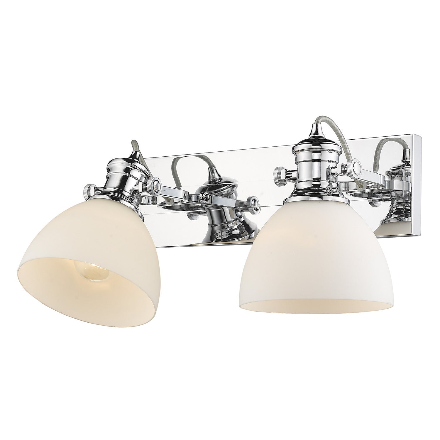 Golden - 3118-BA2 CH-OP - Two Light Bath Vanity - Hines - Chrome