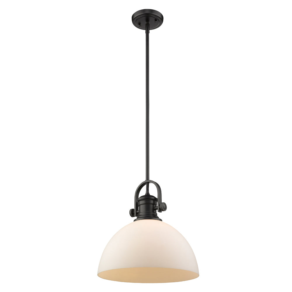 Golden - 3118-L BLK-OP - One Light Pendant - Hines - Matte Black