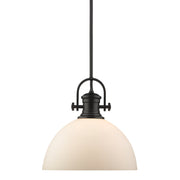 Golden - 3118-L BLK-OP - One Light Pendant - Hines - Matte Black