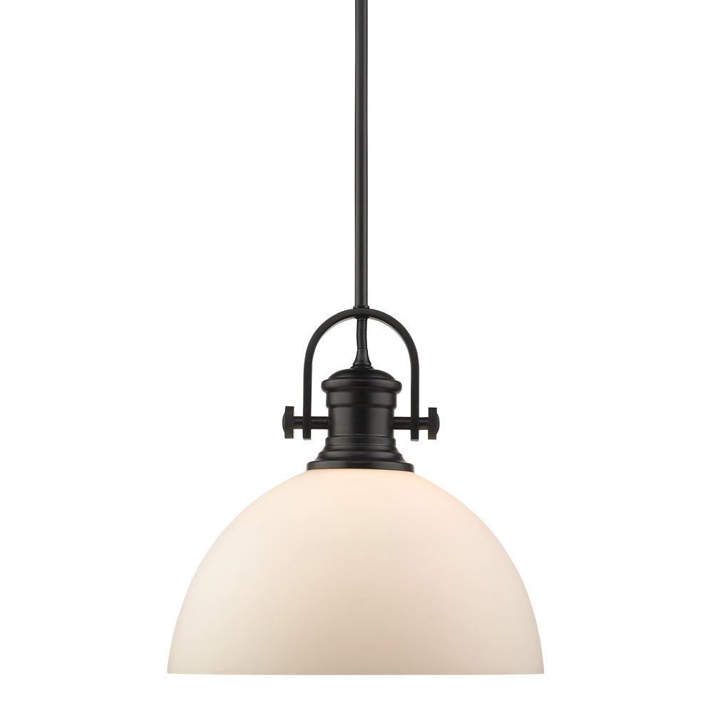 Golden - 3118-L BLK-OP - One Light Pendant - Hines - Matte Black