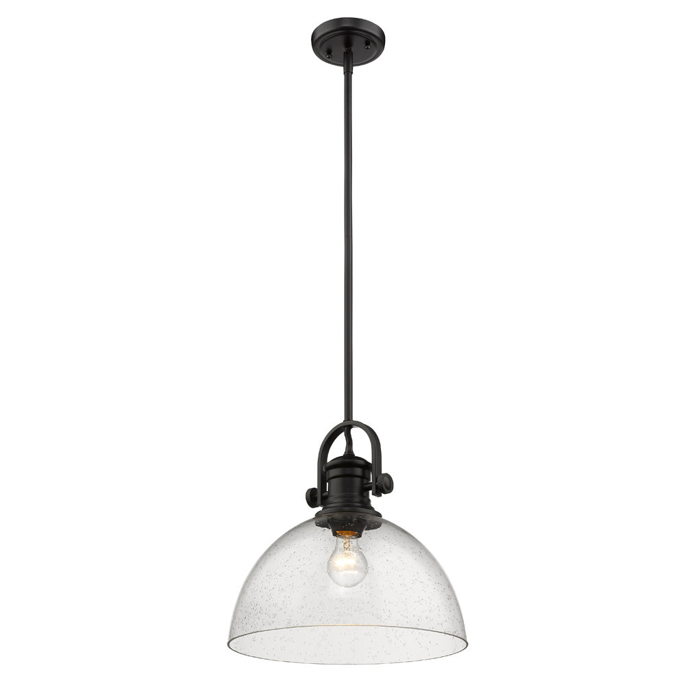 Golden - 3118-L BLK-SD - One Light Pendant - Hines - Matte Black