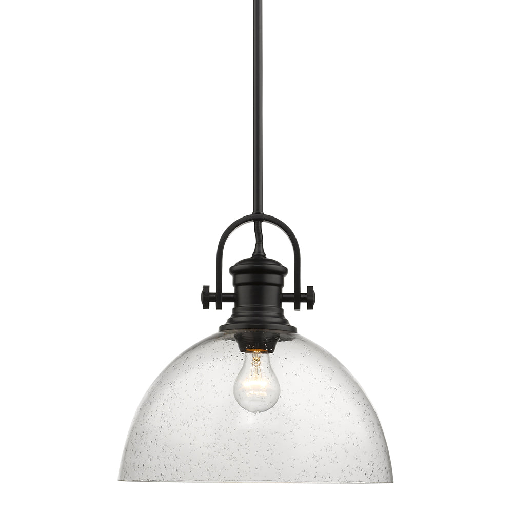 Golden - 3118-L BLK-SD - One Light Pendant - Hines - Matte Black