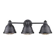 Golden - 7312-BA3 BP - Three Light Bath Vanity - Bartlett - Black Patina