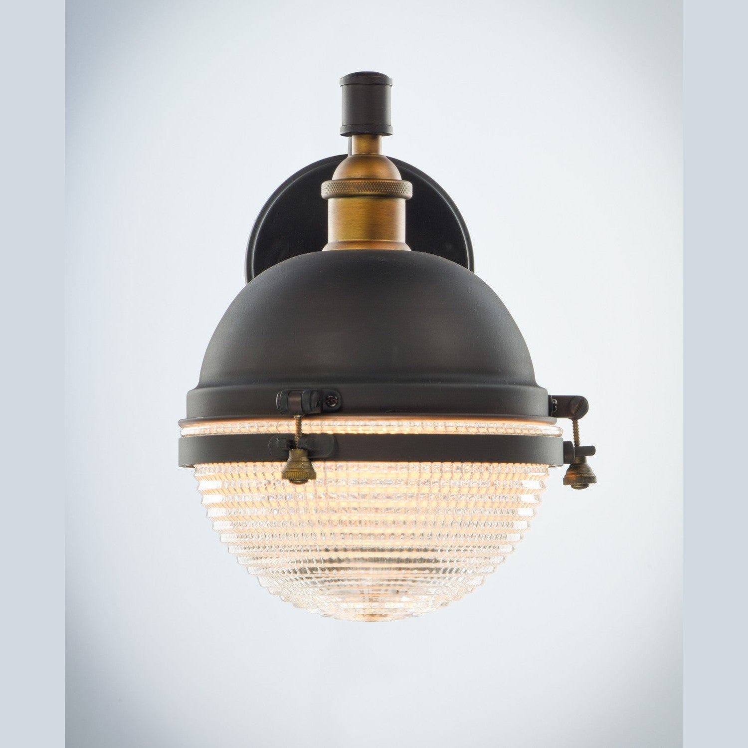 Maxim - 10182OIAB - One Light Outdoor Wall Lantern - Portside - Oil Rubbed Bronze / Antique Brass