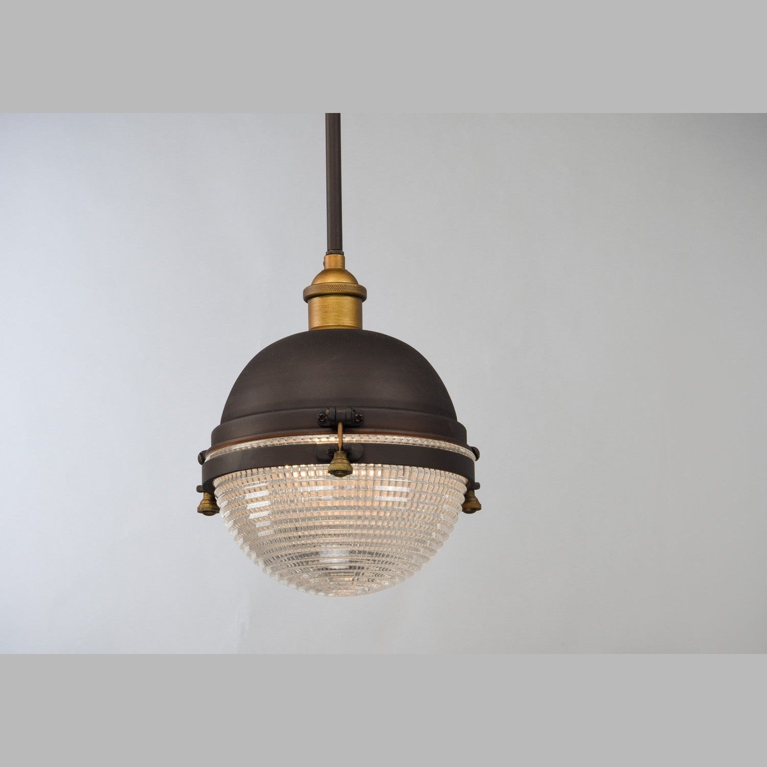 Maxim - 10184OIAB - One Light Outdoor Pendant - Portside - Oil Rubbed Bronze / Antique Brass