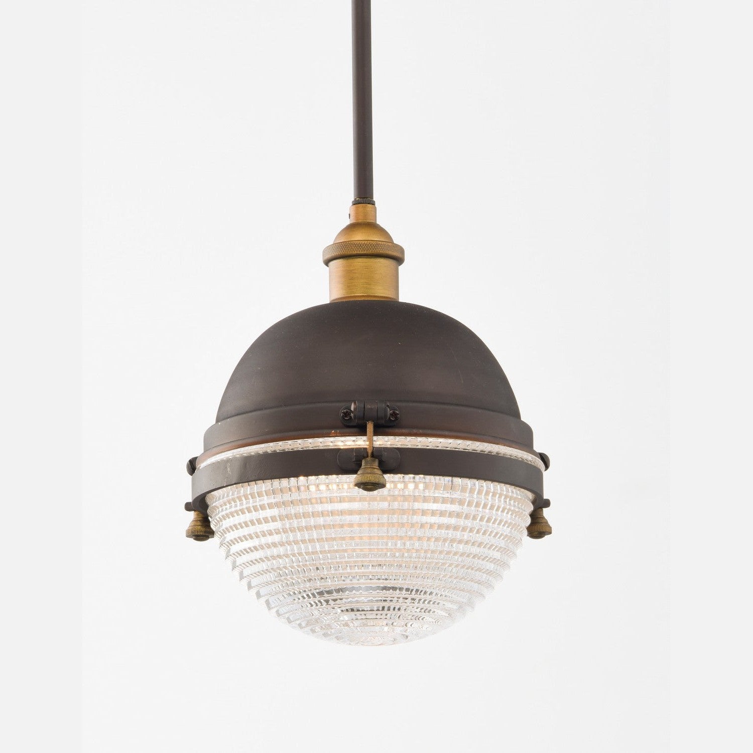 Maxim - 10184OIAB - One Light Outdoor Pendant - Portside - Oil Rubbed Bronze / Antique Brass