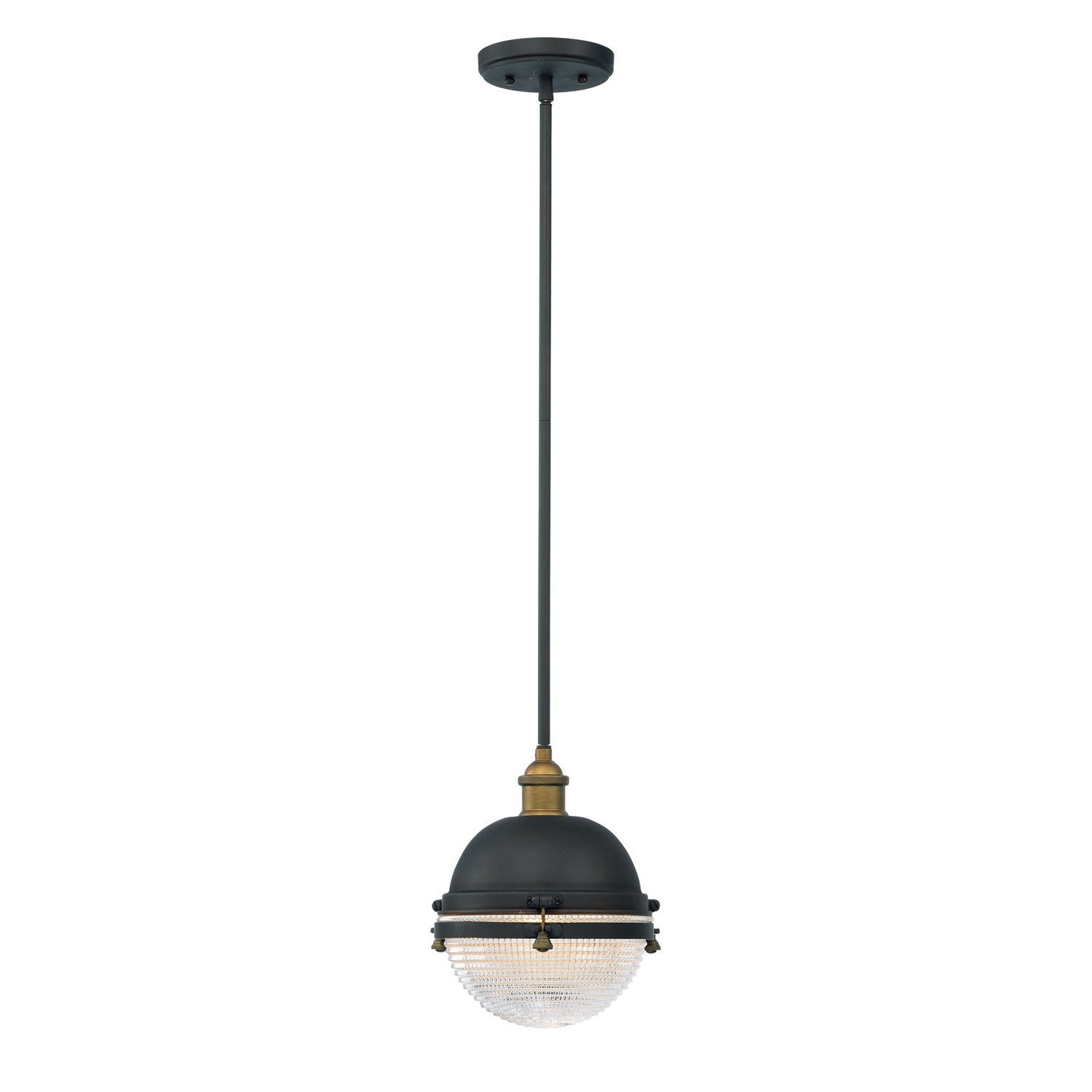 Maxim - 10184OIAB - One Light Outdoor Pendant - Portside - Oil Rubbed Bronze / Antique Brass