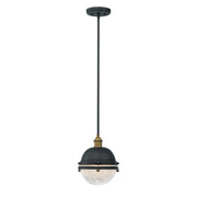 Maxim - 10184OIAB - One Light Outdoor Pendant - Portside - Oil Rubbed Bronze / Antique Brass