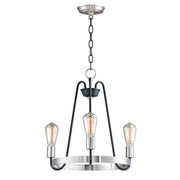 Maxim - 11733BKSN - Three Light Chandelier - Haven - Black / Satin Nickel
