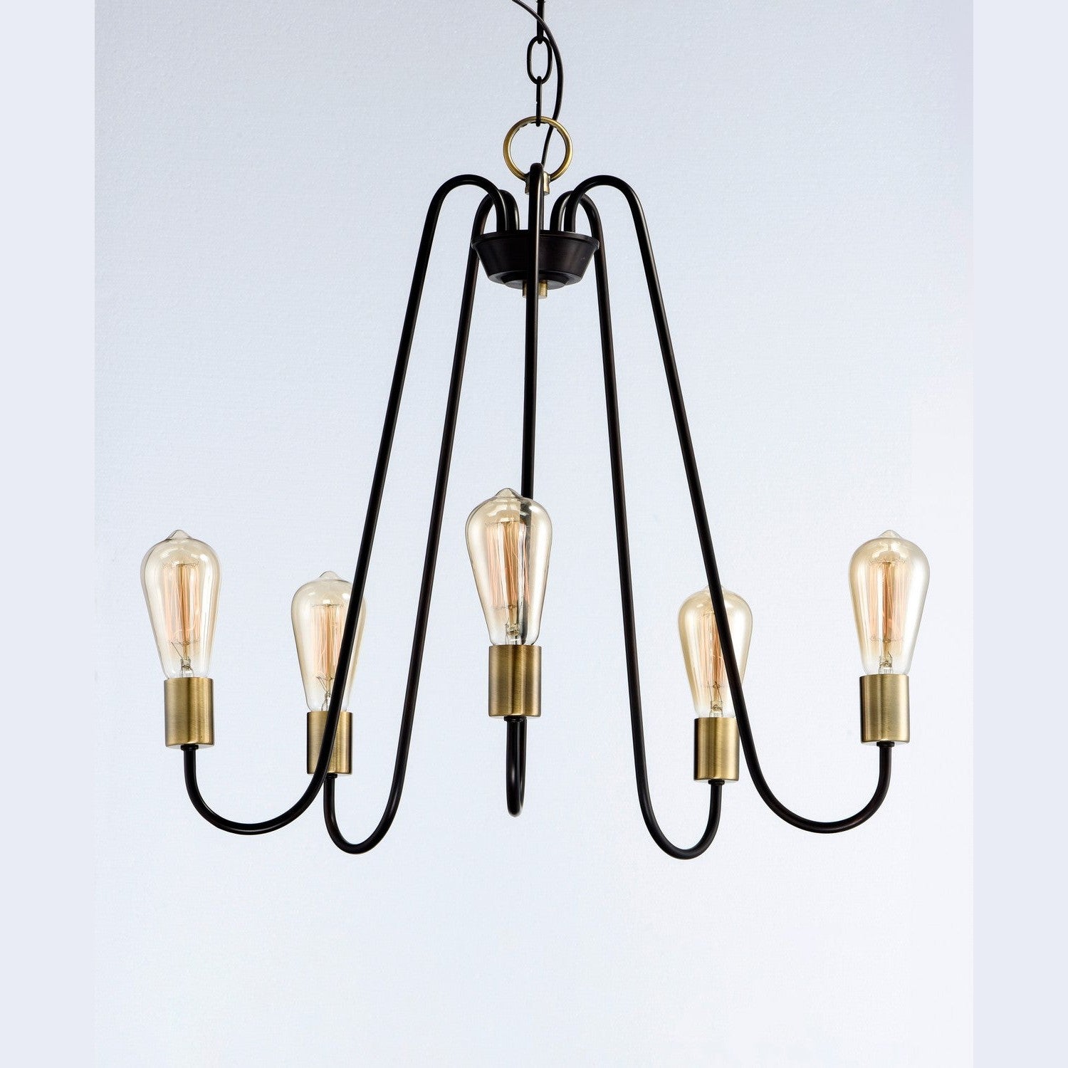 Maxim - 11735OIAB - Five Light Chandelier - Haven - Oil Rubbed Bronze / Antique Brass