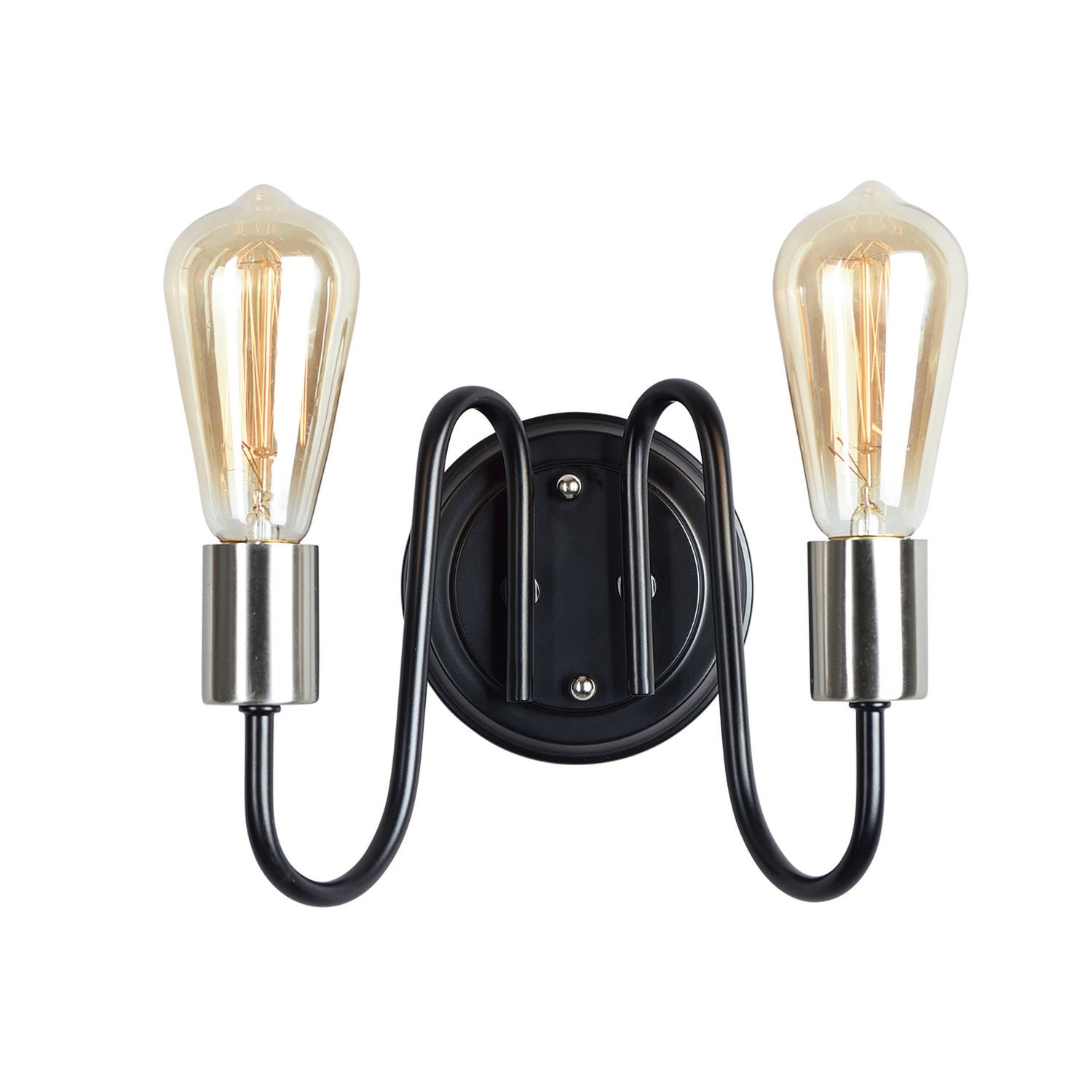 Maxim - 11739BKSN - Two Light Wall Sconce - Haven - Black / Satin Nickel
