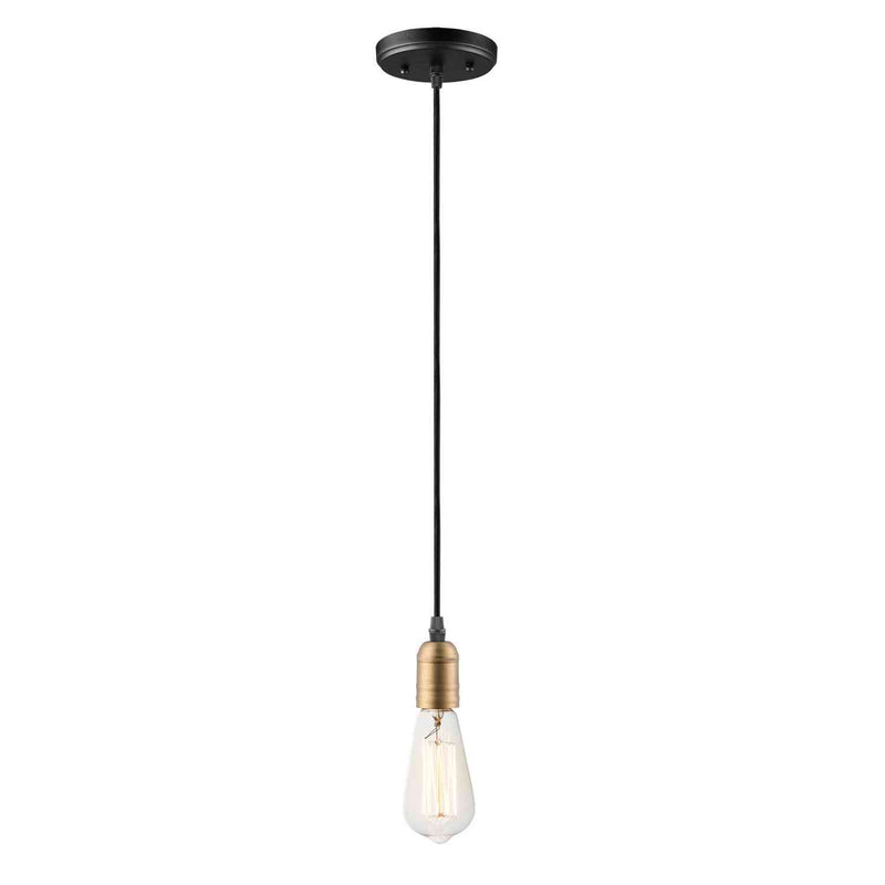Maxim - 12121BKAB - One Light Pendant - Early Electric - Black / Antique Brass
