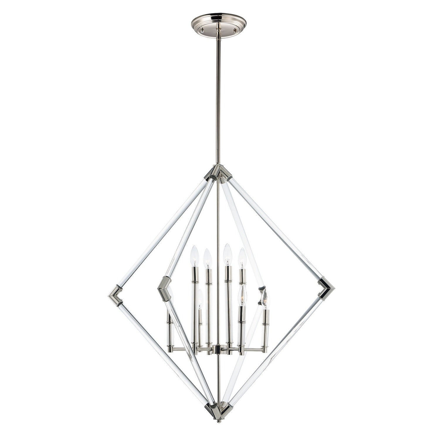 Maxim - 16106CLPN - Eight Light Pendant - Lucent - Polished Nickel