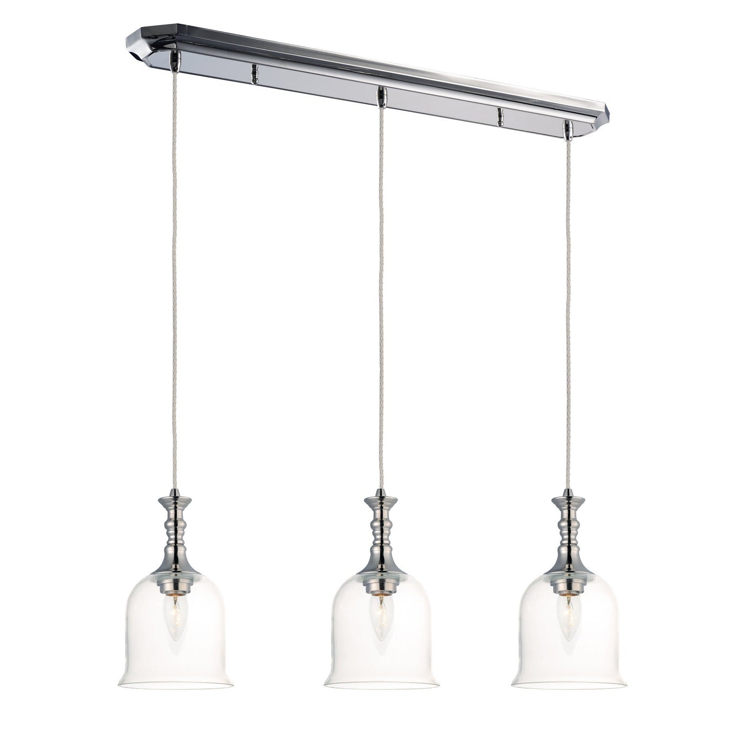Maxim - 20473CLPN - Three Light Pendant - Centennial - Polished Nickel