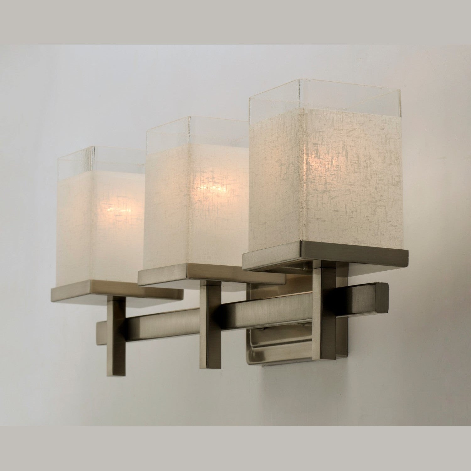 Maxim - 2153LNSN - Three Light Bath Vanity - Tetra - Satin Nickel