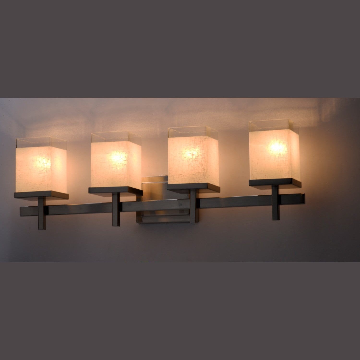 Maxim - 2154LNSN - Four Light Bath Vanity - Tetra - Satin Nickel