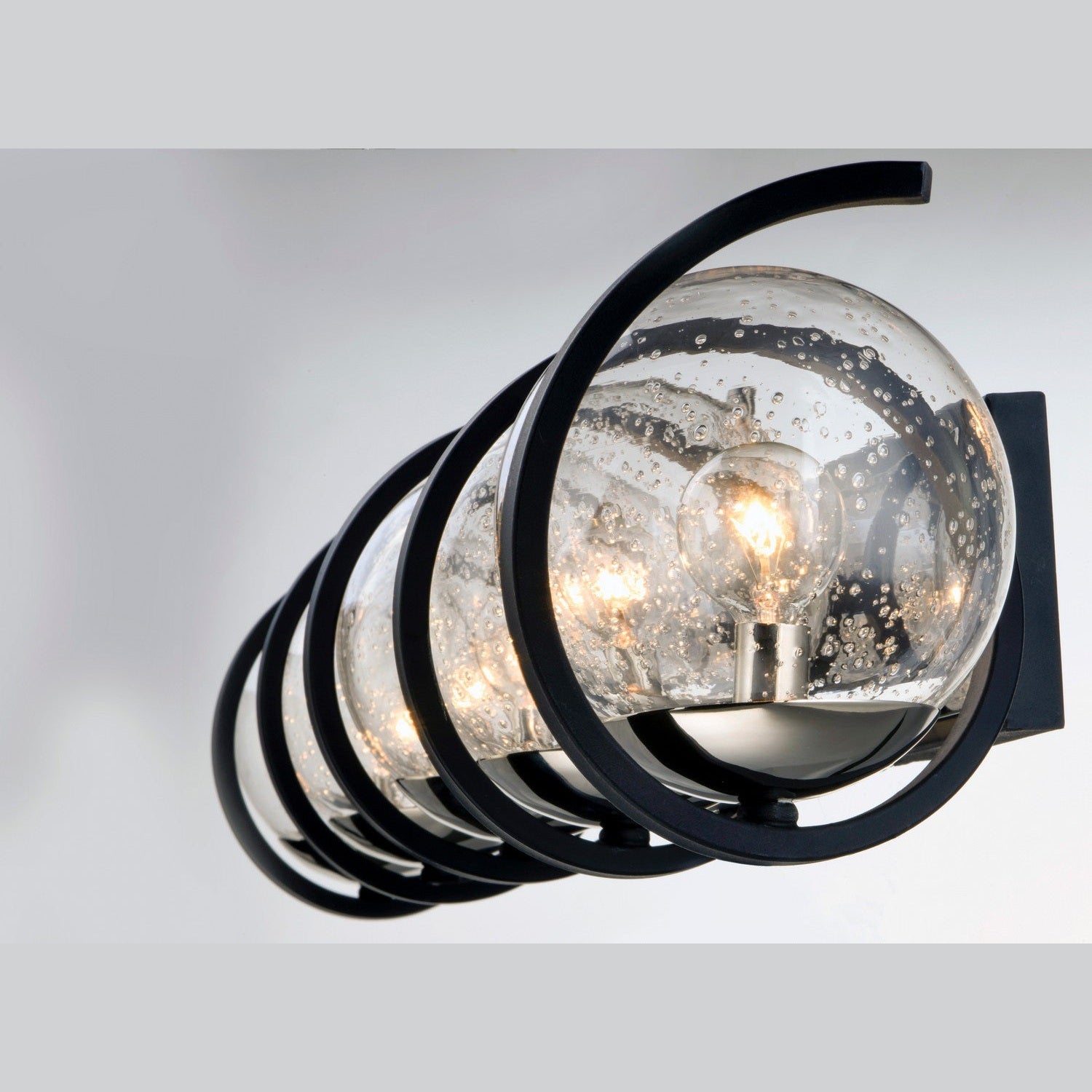 Maxim - 35107CDBKPN - Five Light Bath Vanity - Curlicue - Black / Polished Nickel