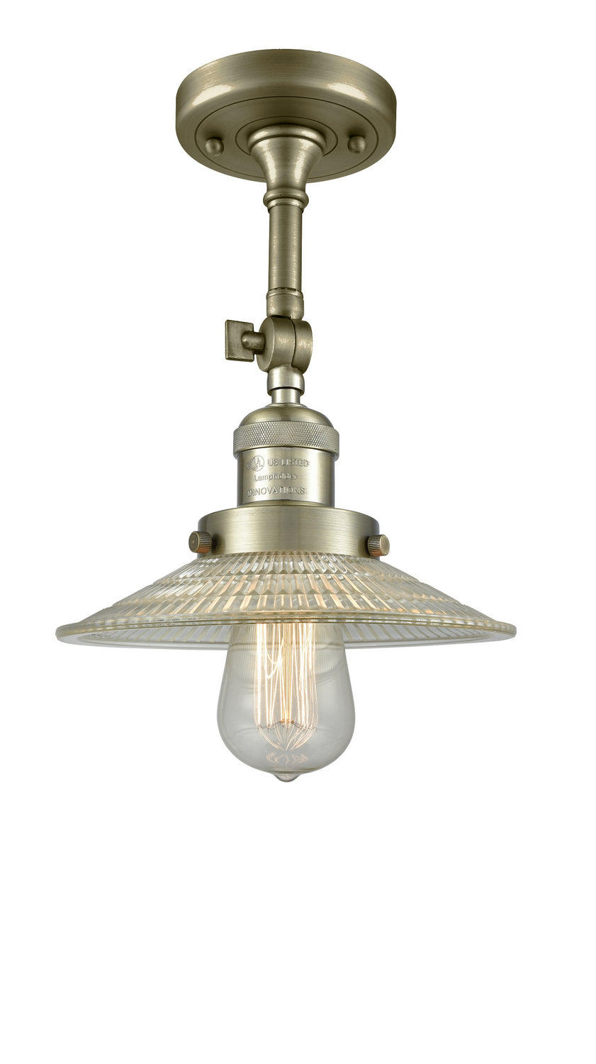 Innovations - 201F-AB-G2 - One Light Semi-Flush Mount - Franklin Restoration - Antique Brass